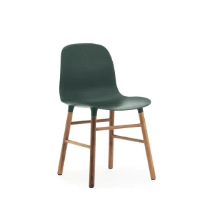 Silla Form Verde Patas Nogal