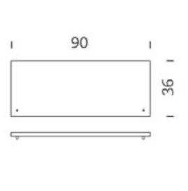 Tapa armario acero Blanco 90cm Tria 36