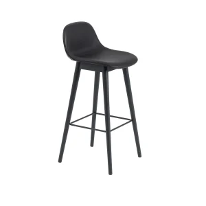 Taburete base madera con respaldo tapizado Fiber