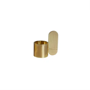 Portavela Art Oval Brass