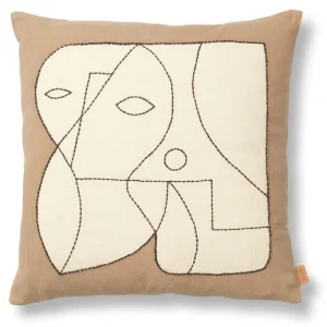 Cojín Figure Dark Taupe/Off White 50x50