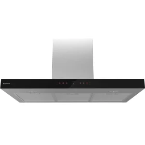 Campana de pared Johnson 90 cm frontal cristal negro SIROCO908TNX